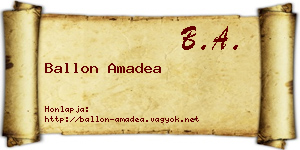 Ballon Amadea névjegykártya